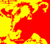 Cow Screen Print Red/Yellow